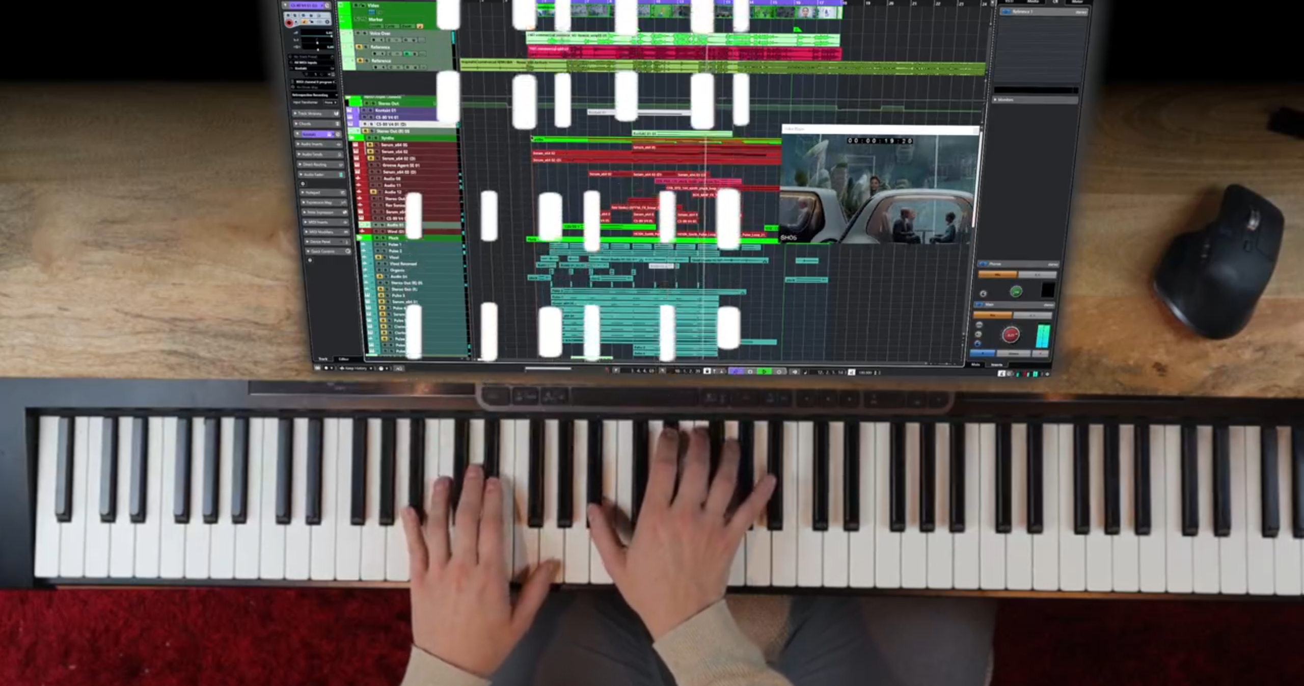 Music studio setup